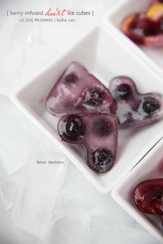 berry infused heart ice cubes4