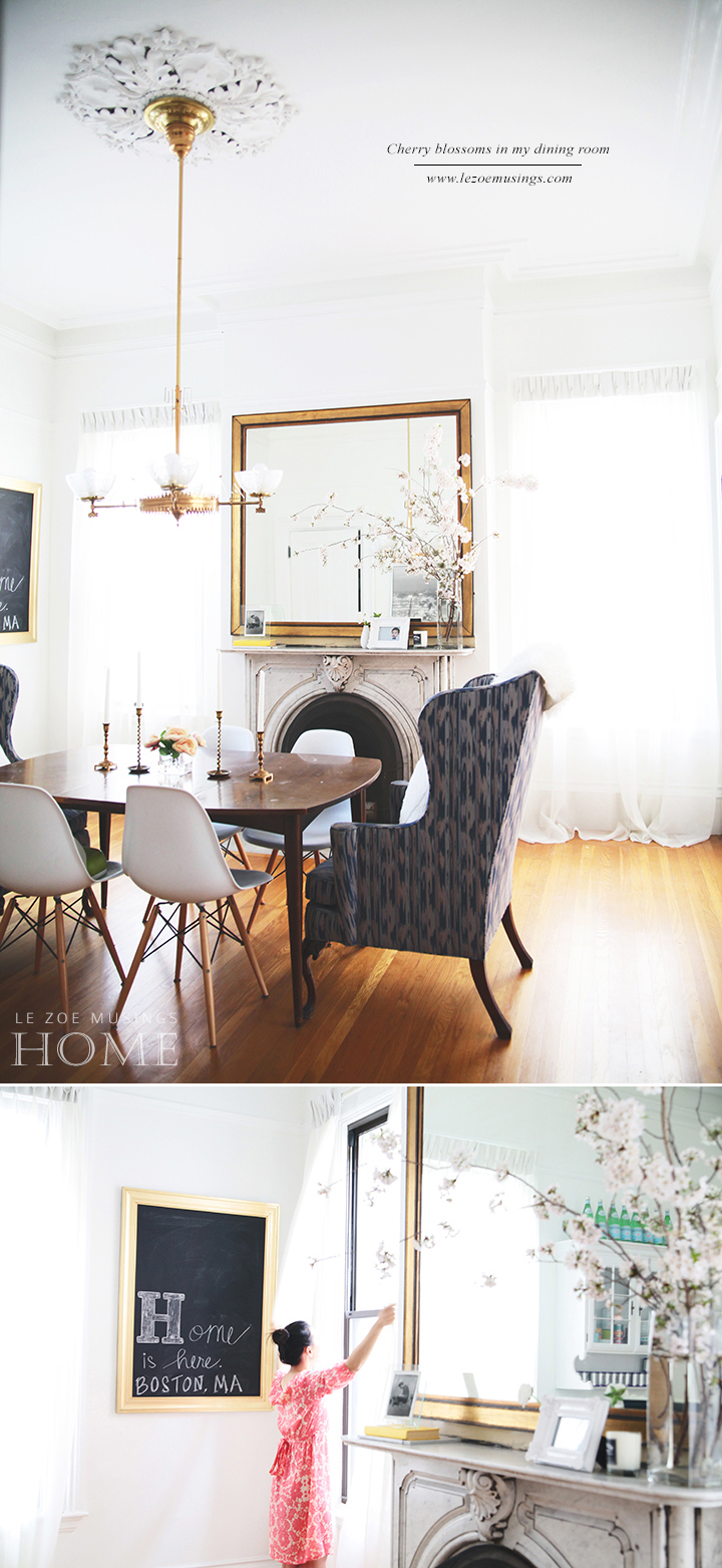 Cherry Blossoms in Dining Room by Le Zoe Musings3