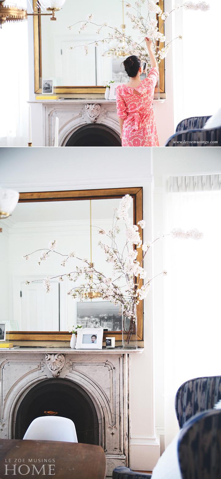 Cherry Blossoms in Dining Room by Le Zoe Musings5