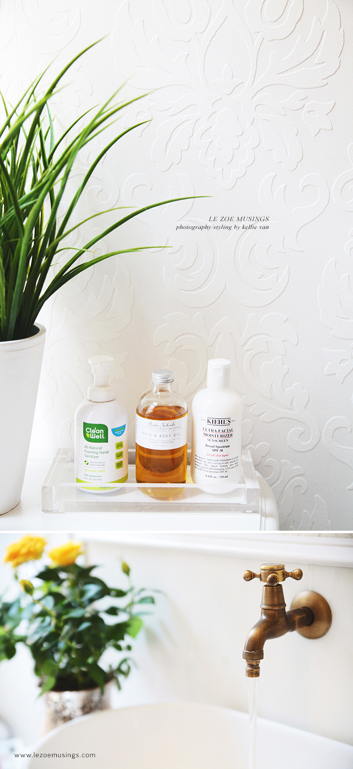 DIY Bathroom Vanity Makeover (using a thrifted hutch) by Le Zoe Musings 3