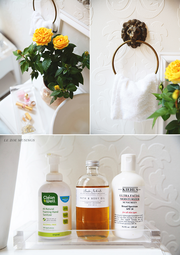 DIY Bathroom Vanity Makeover (using a thrifted hutch) by Le Zoe Musings 5