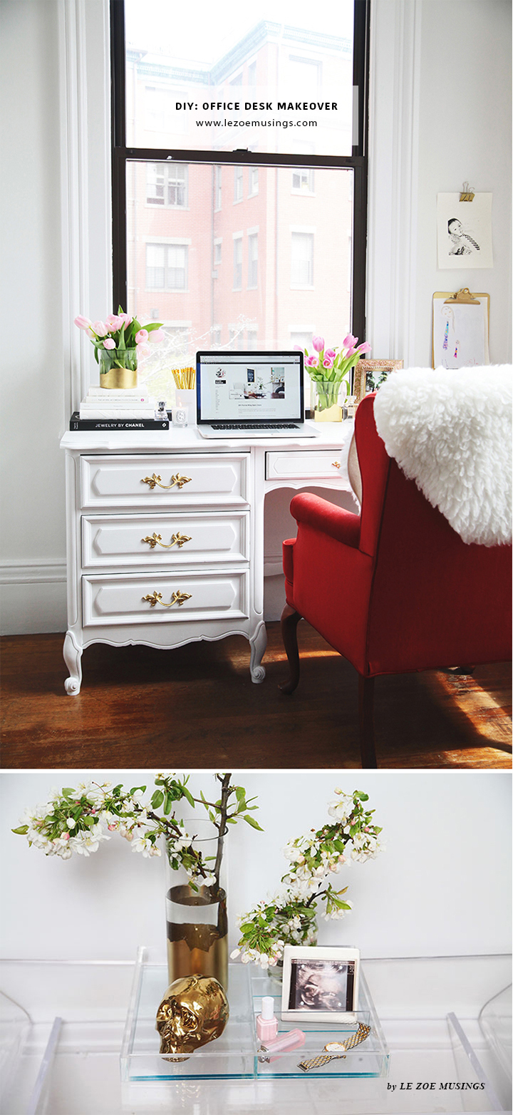 Thrifted Office Desk Makeover by Le Zoe Musings2