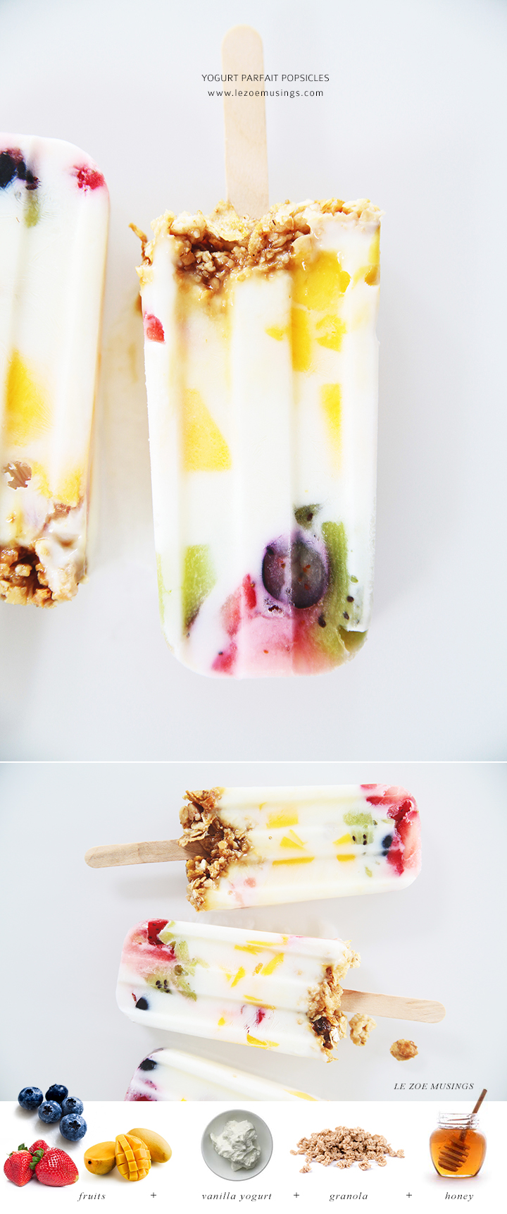 Yogurt Parfait Popsicles by Le Zoe Musings