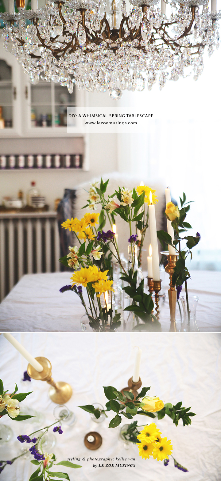 DIY A WHIMSICAL SPRING TABLESCAPE by LE ZOE MUSINGS